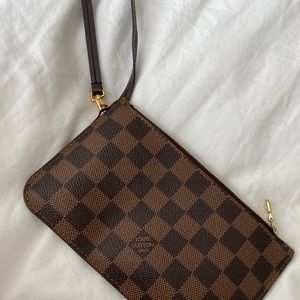 Louis Vuitton neverfull PM pouch damier ebene